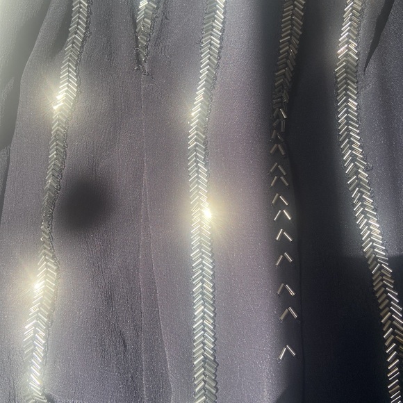 Free People black and silver beaded top - Picture 2 of 2